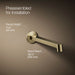 KOHLER K-T23889 Components Wall-mount bathroom sink faucet spout with Row design, 1.2 gpm, vibrant french gold - view 2