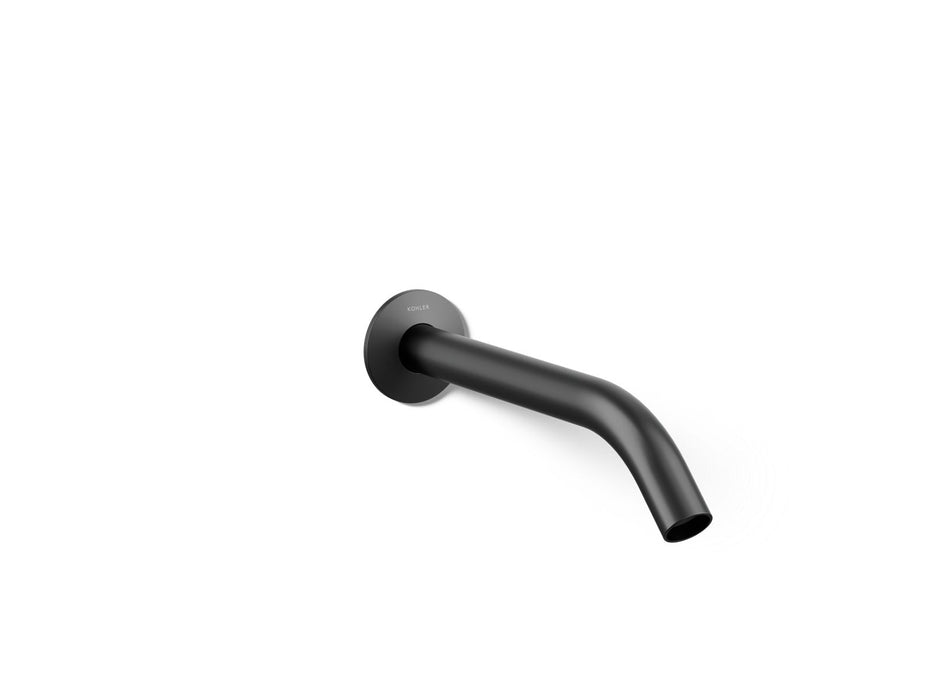 KOHLER K-T23890 Components Wall-mount bathroom sink faucet spout with Tube design, 1.2 gpm, matte black