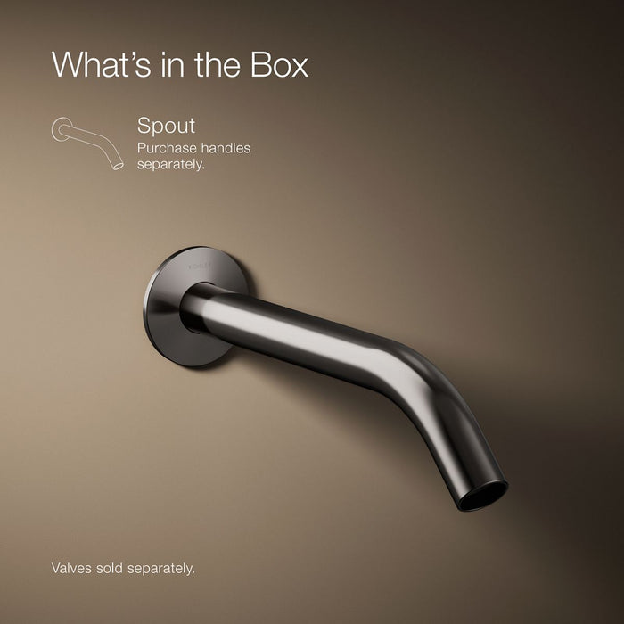 KOHLER K-T23890 Components Wall-mount bathroom sink faucet spout with Tube design, 1.2 gpm