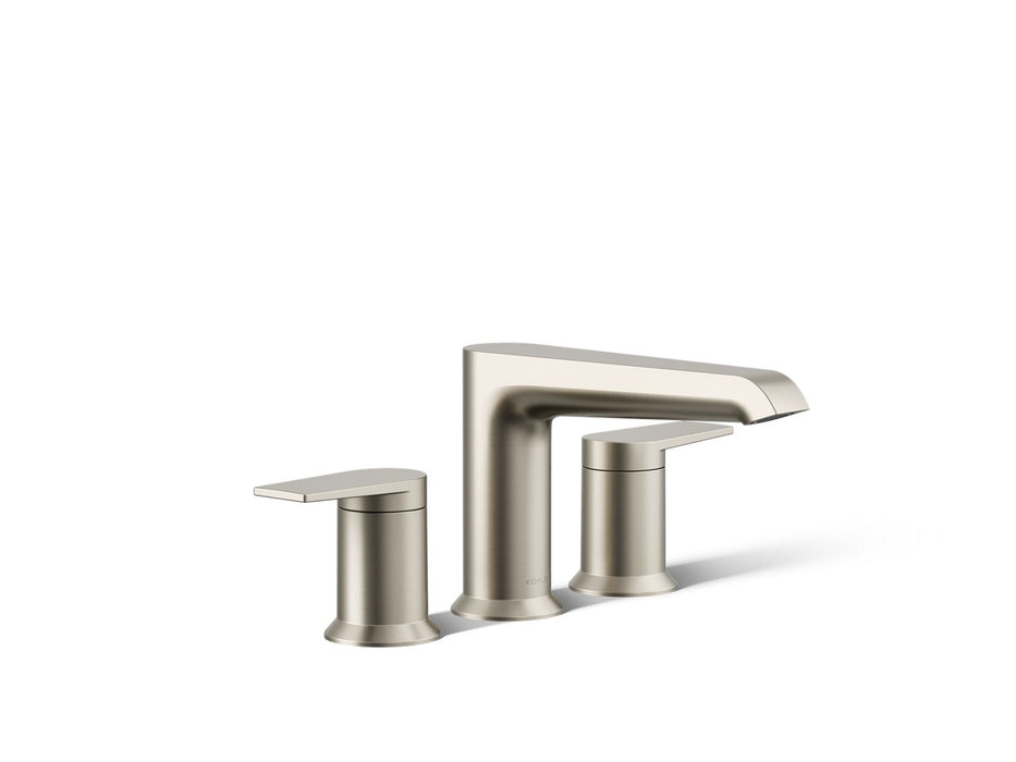 KOHLER K-T25740-4 Hint Deck-mount bath faucet trim, vibrant brushed nickel
