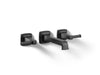 KOHLER K-T26432-4 Riff Wall-mount bathroom sink faucet trim, 1.2 gpm, matte black