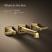 KOHLER K-T26432-4 Riff Wall-mount bathroom sink faucet trim, 1.2 gpm, vibrant brushed moderne brass - view 5