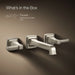 KOHLER K-T26432-4 Riff Wall-mount bathroom sink faucet trim, 1.2 gpm, vibrant brushed nickel - view 5