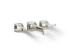 KOHLER K-T26432-4 Riff Wall-mount bathroom sink faucet trim, 1.2 gpm, vibrant polished nickel