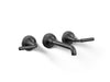 KOHLER K-T26439-4 Tone Wall-mount bathroom sink faucet trim, 1.2 gpm, matte black