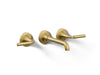 KOHLER K-T26439-4 Tone Wall-mount bathroom sink faucet trim, 1.2 gpm, vibrant brushed moderne brass