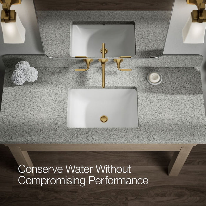 KOHLER K-T26439-4 Tone Wall-mount bathroom sink faucet trim, 1.2 gpm, vibrant brushed moderne brass - view 4