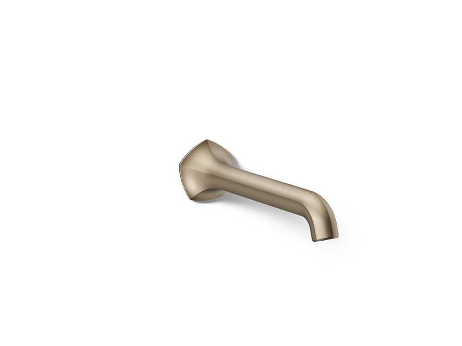 KOHLER K-T27011-ND Occasion Wall-mount bathroom sink faucet spout with Straight design, 1.2 gpm, vibrant brushed bronze