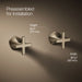 KOHLER K-T27013-3 Occasion Wall-mount bathroom sink faucet Cross handle trim, 1.2 gpm, vibrant brushed bronze - view 2