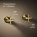 KOHLER K-T27013-3 Occasion Wall-mount bathroom sink faucet Cross handle trim, 1.2 gpm, vibrant brushed moderne brass - view 2