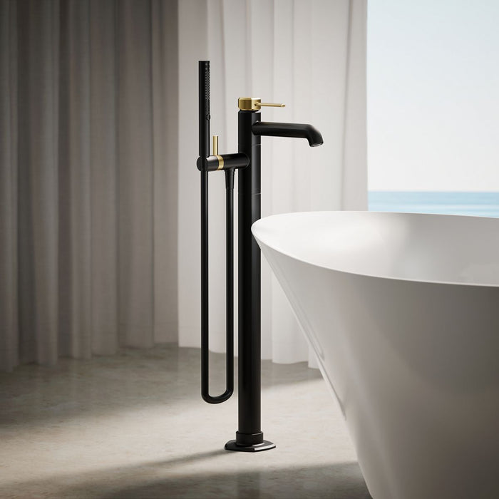 KOHLER K-T27025-4 Occasion Floor-mount bath filler trim with handshower