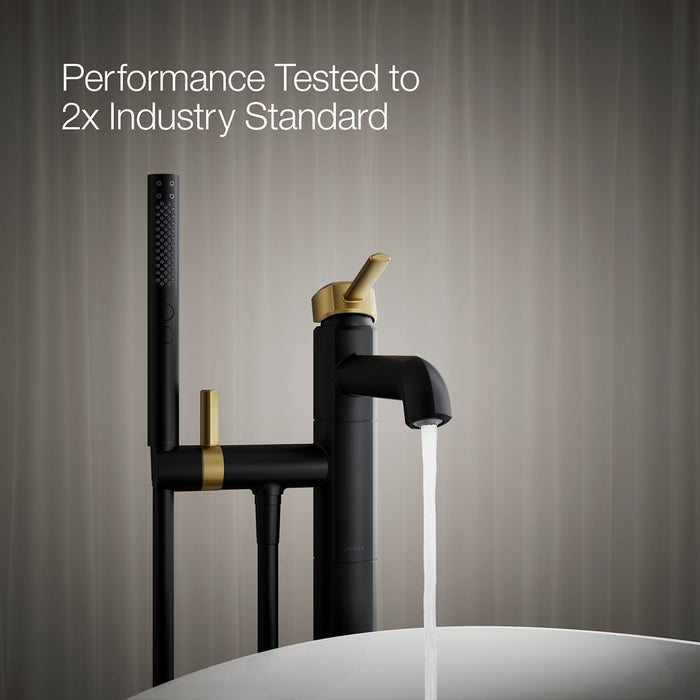 KOHLER K-T27025-4 Occasion Floor-mount bath filler trim with handshower
