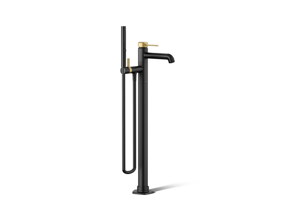 KOHLER K-T27025-4 Occasion Floor-mount bath filler trim with handshower