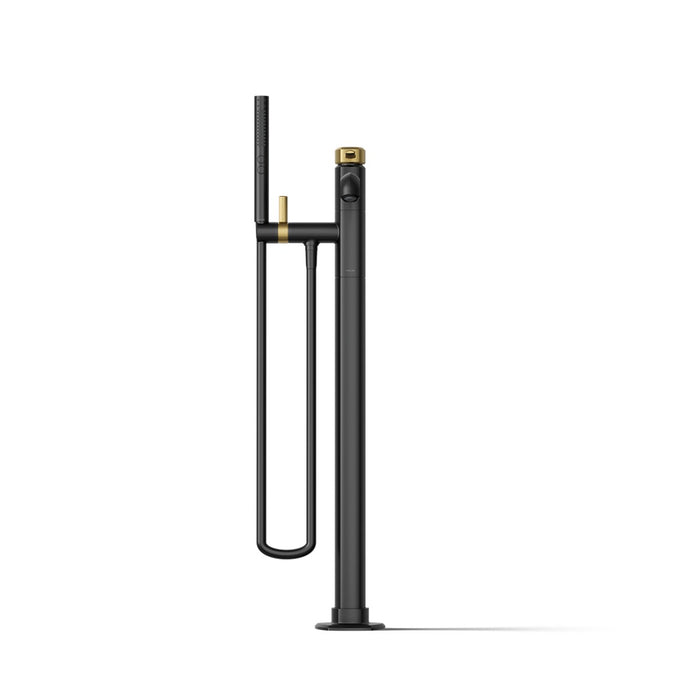 KOHLER K-T27025-4 Occasion Floor-mount bath filler trim with handshower