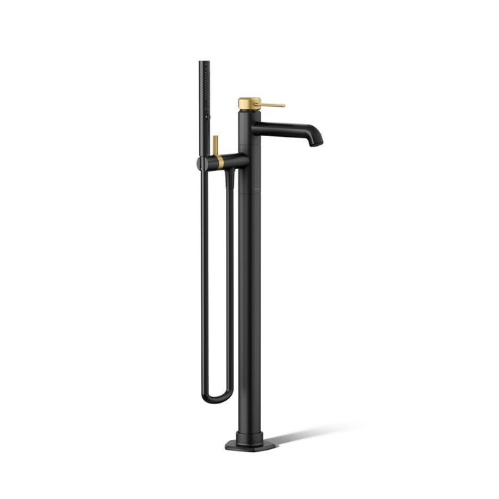 KOHLER K-T27025-4 Occasion Floor-mount bath filler trim with handshower