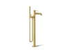 KOHLER K-T27025-4 Occasion Floor-mount bath filler trim with handshower, vibrant brushed moderne brass