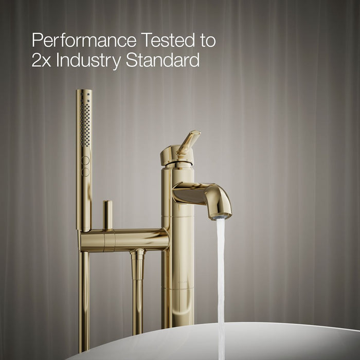 KOHLER K-T27025-4 Occasion Floor-mount bath filler trim with handshower