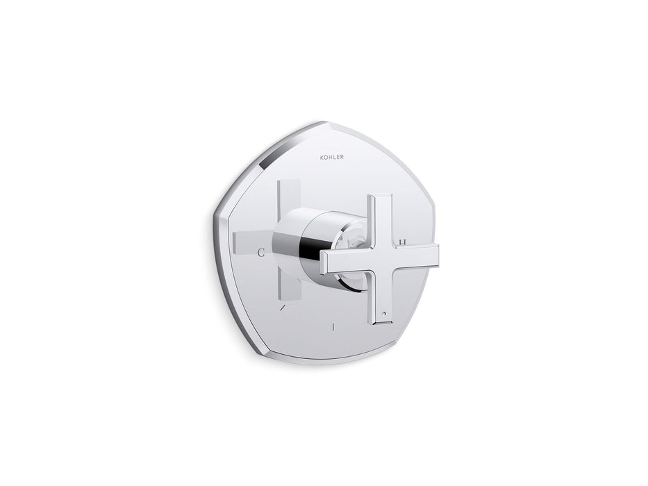 KOHLER K-T27040-3 Occasion MasterShower temperature control valve trim with cross handle