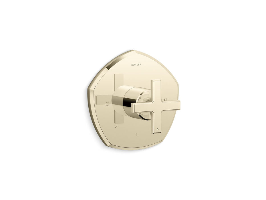 KOHLER K-T27040-3 Occasion MasterShower temperature control valve trim with cross handle