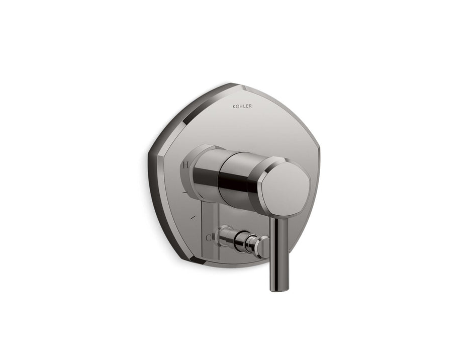 KOHLER K-T27044-4 Occasion Rite-Temp valve trim with push-button diverter and lever handle
