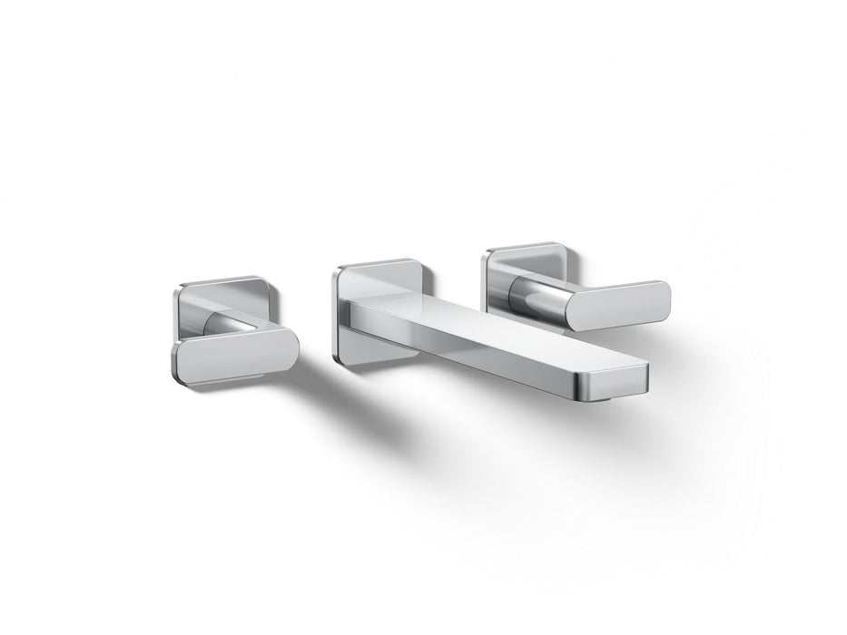 KOHLER K-T27120-4 Parallel Wall-mount bathroom sink faucet trim, 1.2 gpm, polished chrome