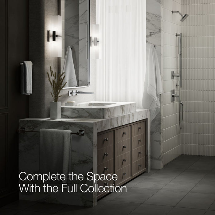 KOHLER K-T27120-4 Parallel Wall-mount bathroom sink faucet trim, 1.2 gpm, polished chrome - view 5