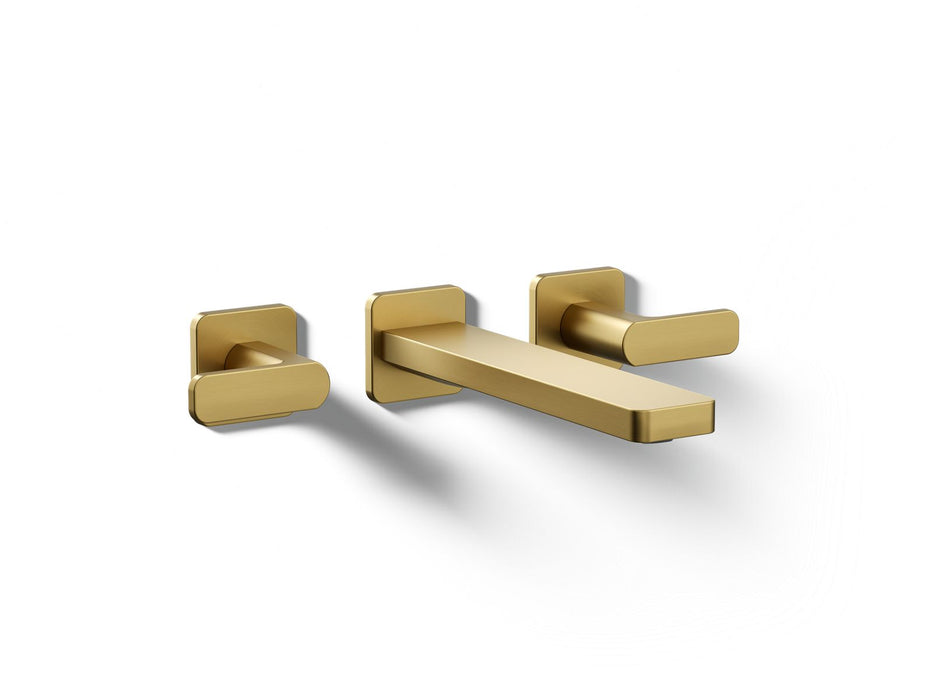 KOHLER K-T27120-4 Parallel Wall-mount bathroom sink faucet trim, 1.2 gpm, vibrant brushed moderne brass