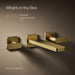 KOHLER K-T27120-4 Parallel Wall-mount bathroom sink faucet trim, 1.2 gpm, vibrant brushed moderne brass - view 4
