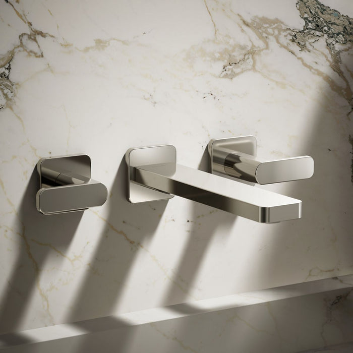 KOHLER K-T27120-4 Parallel Wall-mount bathroom sink faucet trim, 1.2 gpm, vibrant polished nickel - view 4