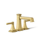 KOHLER K-T27405-4 Riff Deck-mount bath faucet trim, vibrant brushed moderne brass - view 5