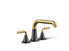 KOHLER K-T27417-4 Tone Deck-mount bath faucet trim, matte black with brushed moderne brass