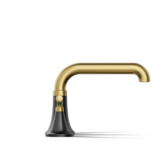 KOHLER K-T27417-4 Tone Deck-mount bath faucet trim, matte black with brushed moderne brass - view 4