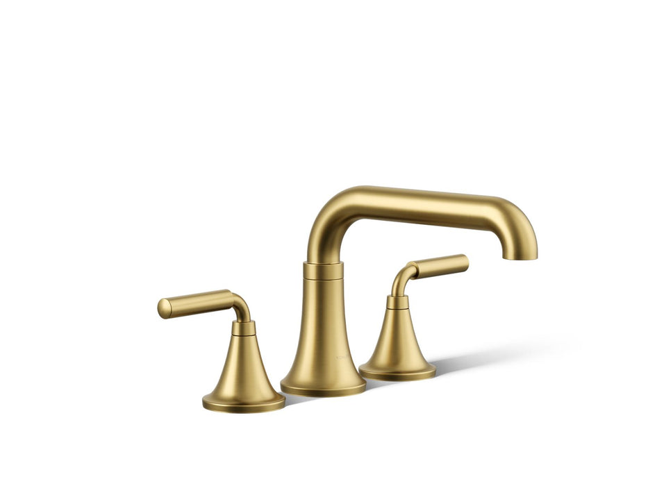 KOHLER K-T27417-4 Tone Deck-mount bath faucet trim, vibrant brushed moderne brass