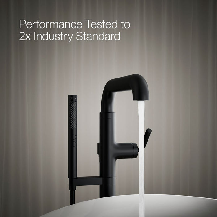 KOHLER K-T27424-4 Tone Floor-mount bath filler trim with handshower, matte black - view 5