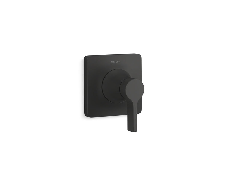 KOHLER K-T28130-4 Venza MasterShower transfer valve trim with lever handle, matte black
