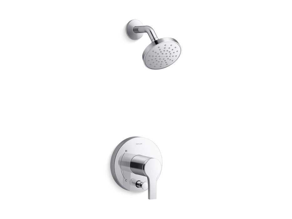KOHLER K-T35326-4Y Elate Rite-Temp shower trim kit with push-button diverter, 2.5 gpm, polished chrome