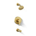 KOHLER K-T35327-4H Elate Rite-Temp bath and shower trim kit with push-button diverter, 1.5 gpm, vibrant brushed moderne...