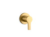 KOHLER K-T35330-4 Elate MasterShower transfer valve trim, vibrant brushed moderne brass