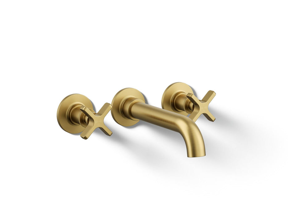 KOHLER K-T35910-3 Castia by Studio McGee Wall-mount bath faucet trim, vibrant brushed moderne brass