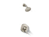 KOHLER K-T35943-4G Buckley Rite-Temp® Shower Trim Kit with Push-button Diverter, 1.75 GPM, Vibrant Brushed Nickel - 3/4 view 