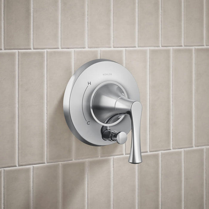 KOHLER K-T35943-4G Buckley Rite-Temp shower trim kit with push-button diverter, 1.75 gpm