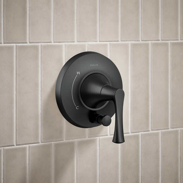 KOHLER K-T35943-4H Buckley Rite-Temp shower trim kit with push-button diverter, 1.5 gpm
