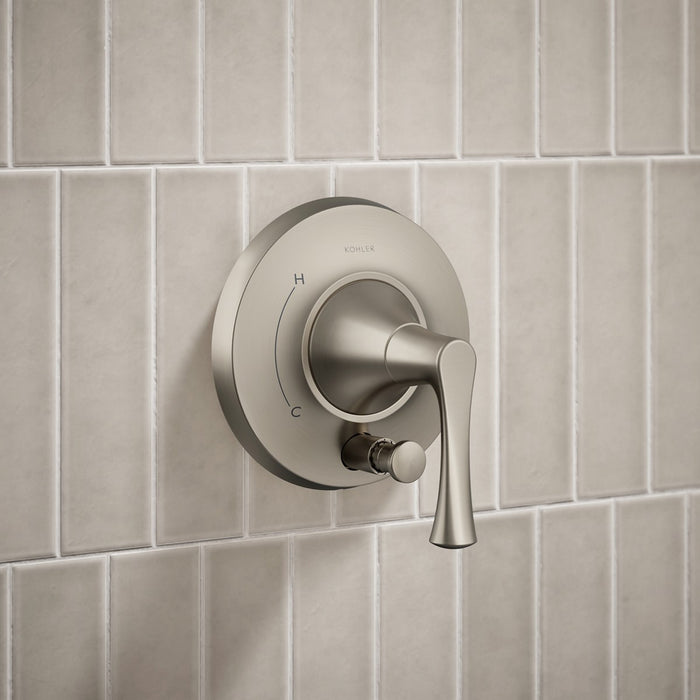 KOHLER K-T35943-4H Buckley Rite-Temp shower trim kit with push-button diverter, 1.5 gpm