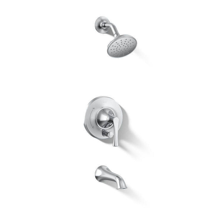 KOHLER K-T35944-4G Buckley Rite-Temp® Bath and Shower Trim Kit with Push-button Diverter, 1.75 GPM, Polished Chrome - 3/4 vie