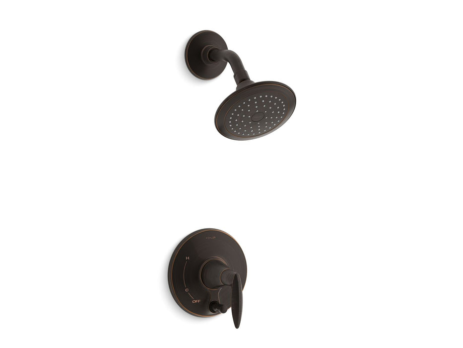 KOHLER K-T45108-4 Alteo Rite-Temp shower trim kit with push-button diverter and lever handle, 2.5 gpm, oil rubbed bronze