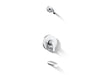 KOHLER K-T49979-4L Pitch Rite-Temp bath and shower trim kit with push-button diverter, without showerhead, polished chrome