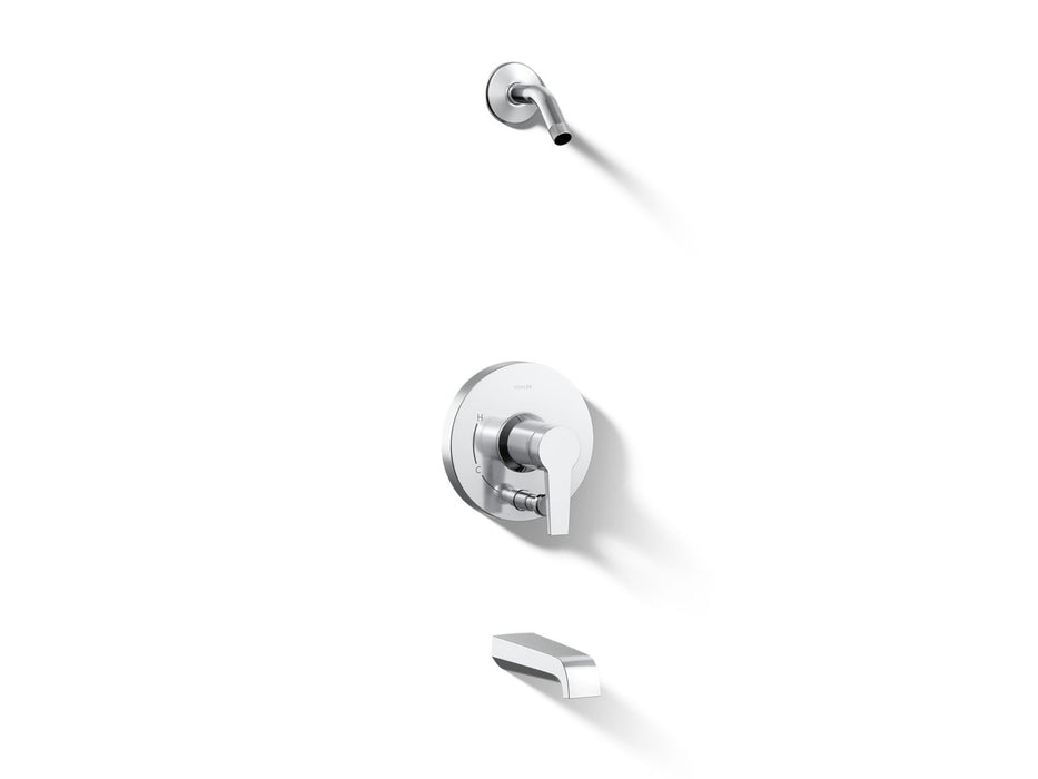 KOHLER K-T49979-4L Pitch Rite-Temp bath and shower trim kit with push-button diverter, without showerhead, polished chrome