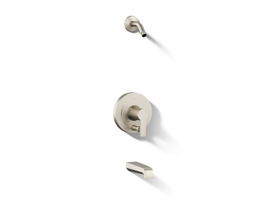 KOHLER K-T49979-4L Pitch Rite-Temp bath and shower trim kit with push-button diverter, without showerhead, vibrant...