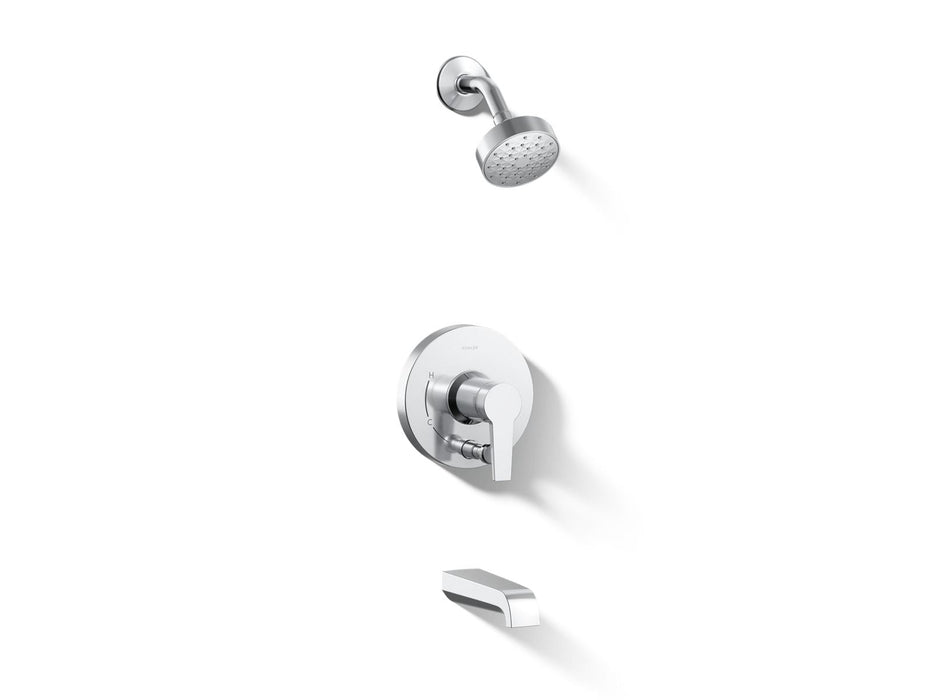 KOHLER K-T49980-4G Pitch Rite-Temp bath and shower trim kit with push-button diverter, 1.75 gpm, polished chrome