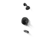 KOHLER K-T49980-4Y Pitch Rite-Temp bath and shower trim kit with push-button diverter and lever handle, 2.5 gpm, matte black